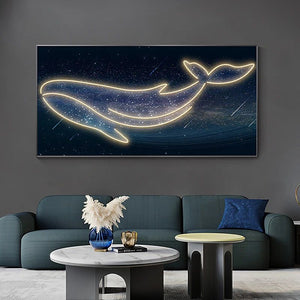 Whale LED Wall Lamp - Creative Art Decor-LED Wall Art