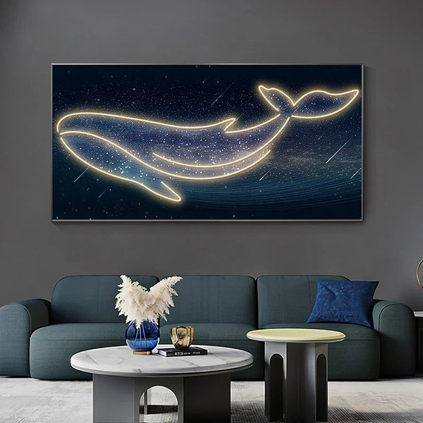 Whale LED Wall Lamp - Creative Art Decor-LED Wall Art