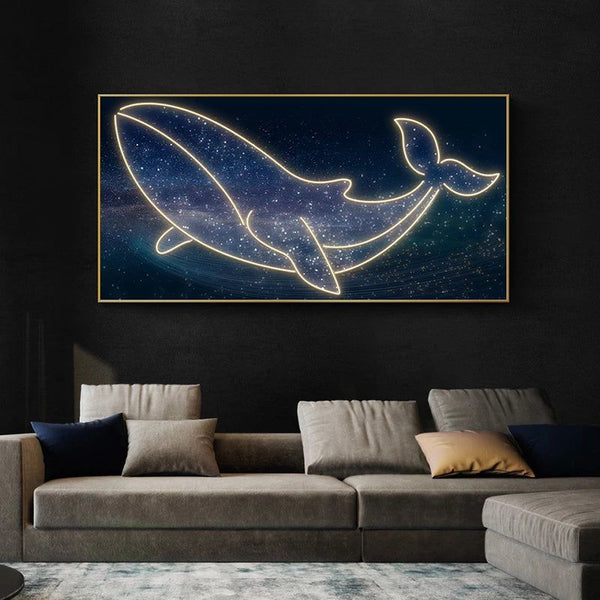Whale LED Wall Lamp - Creative Art Decor-LED Wall Art