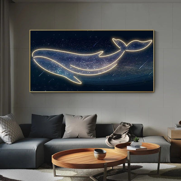 Whale LED Wall Lamp - Creative Art Decor-LED Wall Art