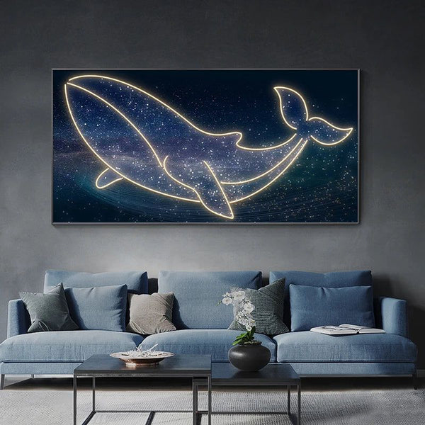 Whale LED Wall Lamp - Creative Art Decor-LED Wall Art