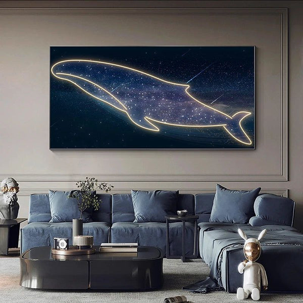 Whale LED Wall Lamp - Creative Art Decor-LED Wall Art