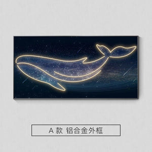 Whale LED Wall Lamp - Creative Art Decor-LED Wall Art