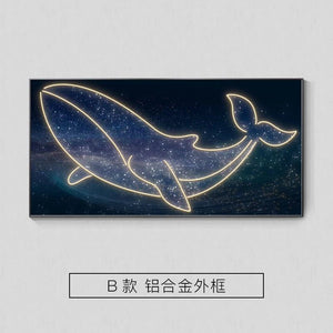 Whale LED Wall Lamp - Creative Art Decor-LED Wall Art