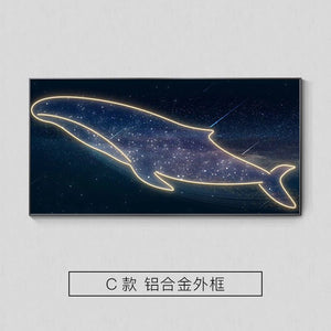 Whale LED Wall Lamp - Creative Art Decor-LED Wall Art