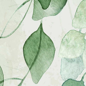 Whispering Foliage: Green Leaves Wallpaper-Flower & Leaf Wallpaper