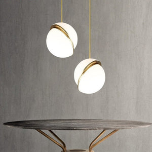 White Glass Ball Bubble LED Pendant Lights - Modern Style-Pendant Lights
