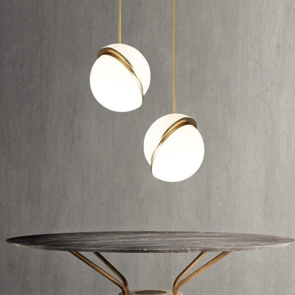 White Glass Ball Bubble LED Pendant Lights - Modern Style-Pendant Lights
