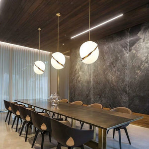 White Glass Ball Bubble LED Pendant Lights - Modern Style-Pendant Lights