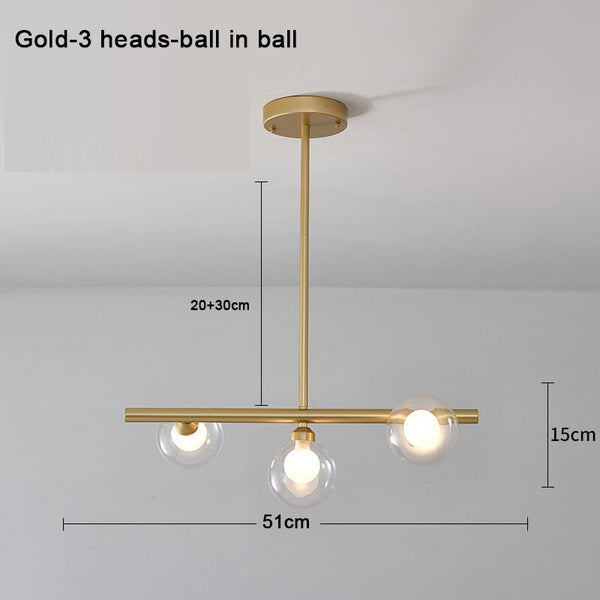 White Glass Ball Chandelier - Stunning Lighting Fixture-Kitchen Island