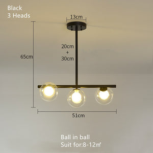 White Glass Ball Chandelier - Stunning Lighting Fixture-Kitchen Island