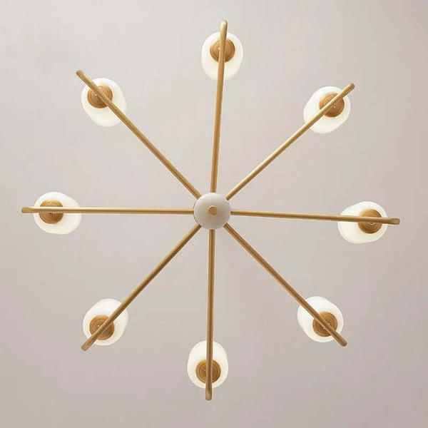White Jade Glass Lampshade Chandelier-Ceiling Chandelier