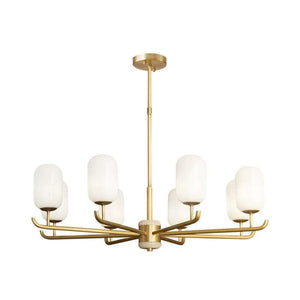 White Jade Glass Lampshade Chandelier-Ceiling Chandelier