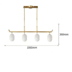 White Jade Glass Lampshade Chandelier-Ceiling Chandelier