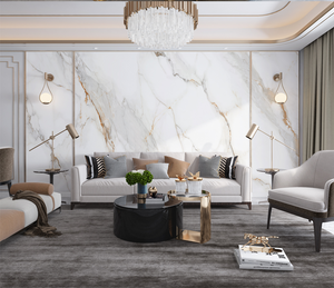 White Lines Stone Design - Marble Wallpaper Murals-Marble Design Wallpaper