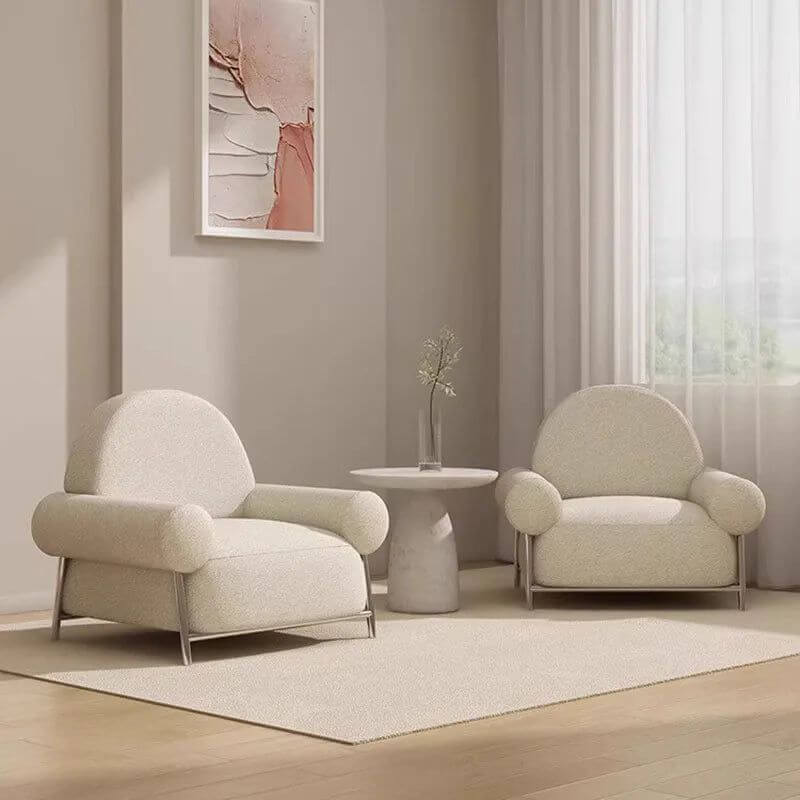 White Poltronas Modern Living Room Chair-Arm Chairs, Recliners & Sleeper Chairs