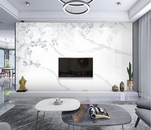 White Shade Stone Design - Marble Wallpaper Murals-Marble Design Wallpaper