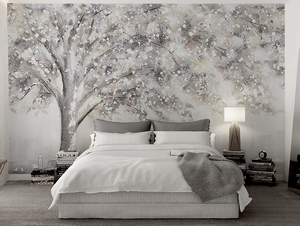 Widespread Tree Grey Theme Wallpaper Murals-Trees Wallpaper
