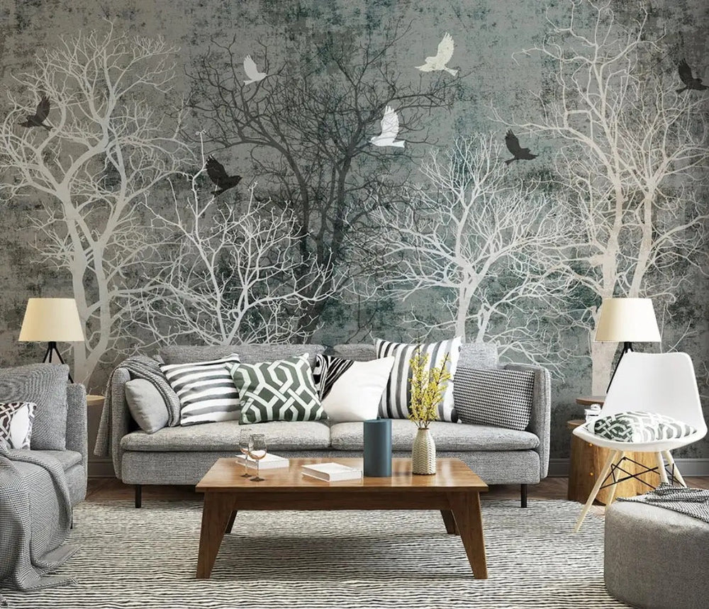Winter Solitude - Forest Wallpaper Murals-Trees Wallpaper