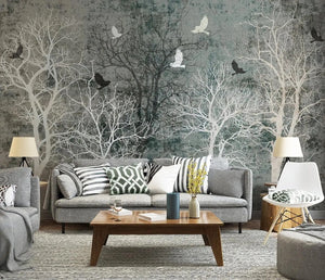 Winter Solitude - Forest Wallpaper Murals-Trees Wallpaper