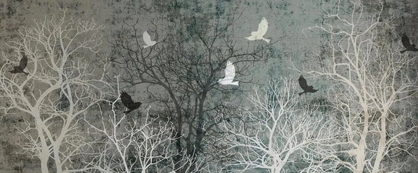 Winter Solitude - Forest Wallpaper Murals-Trees Wallpaper