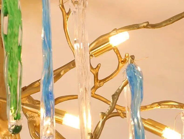 Winter Tree Colourful Crystal Tunes Chandelier Lighting-Staircase Chandelier