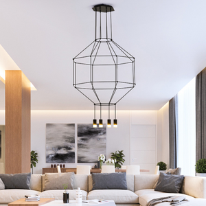 Wireflow LED Chandelier - Illuminate Your Space-Ceiling Chandelier