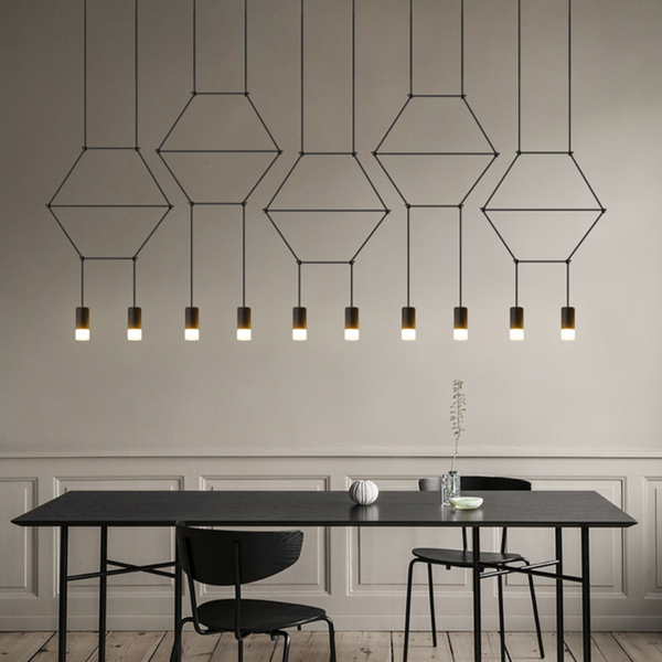 Wireflow LED Chandelier - Illuminate Your Space-Ceiling Chandelier