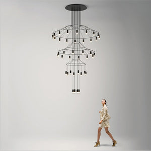 Wireflow LED Chandelier - Illuminate Your Space-Ceiling Chandelier