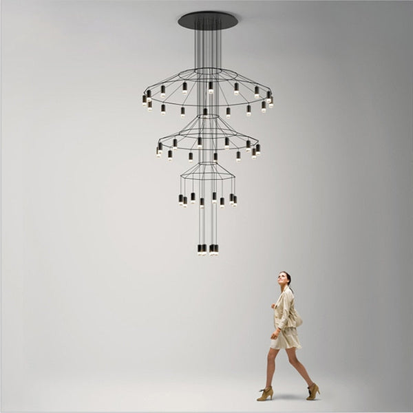 Wireflow LED Chandelier - Illuminate Your Space-Ceiling Chandelier