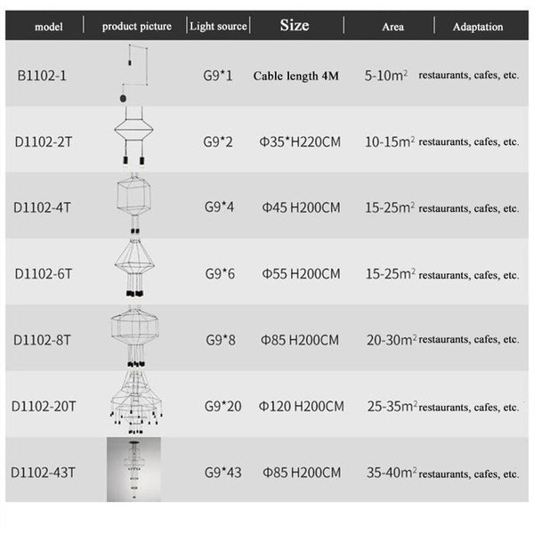 Wireflow LED Chandelier - Illuminate Your Space-Ceiling Chandelier