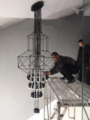 Wireflow LED Chandelier - Illuminate Your Space-Ceiling Chandelier