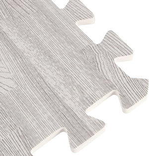 Wood Effect Puzzle Play Mat Tiles – Soft Foam Interlocking Flooring for Safe Play Areas (30x30cm, 1cm Thick)-Toddler Play Mats