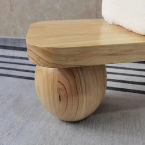 Wood Shoe Changing Ottoman Stool-Bench