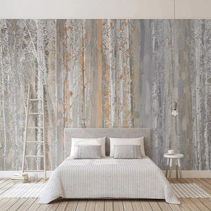 Wood Texture Forest Wallpaper: Transform Your Space-Marble Design Wallpaper