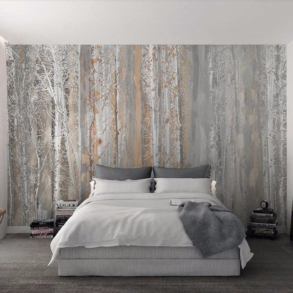 Wood Texture Forest Wallpaper: Transform Your Space-Marble Design Wallpaper
