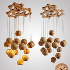 Wooden Globe Pendant Light: Stylish Illumination-Pendant Lights