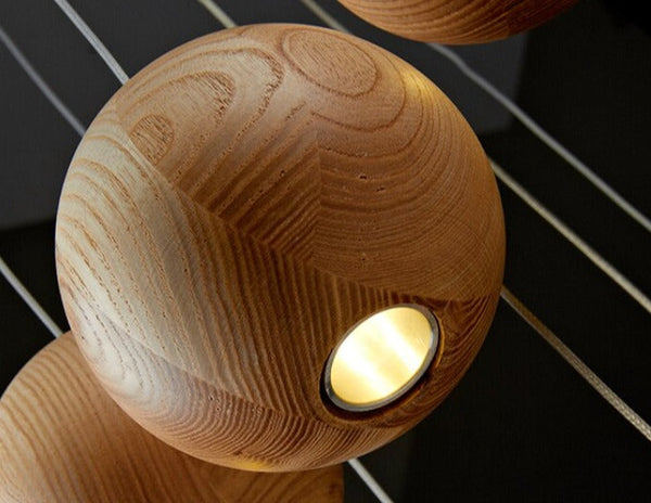Wooden Globe Pendant Light: Stylish Illumination-Pendant Lights