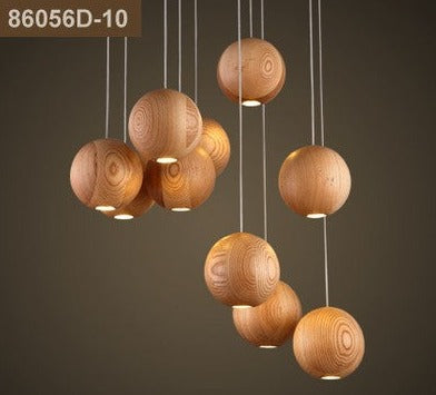 Wooden Globe Pendant Light: Stylish Illumination-Pendant Lights