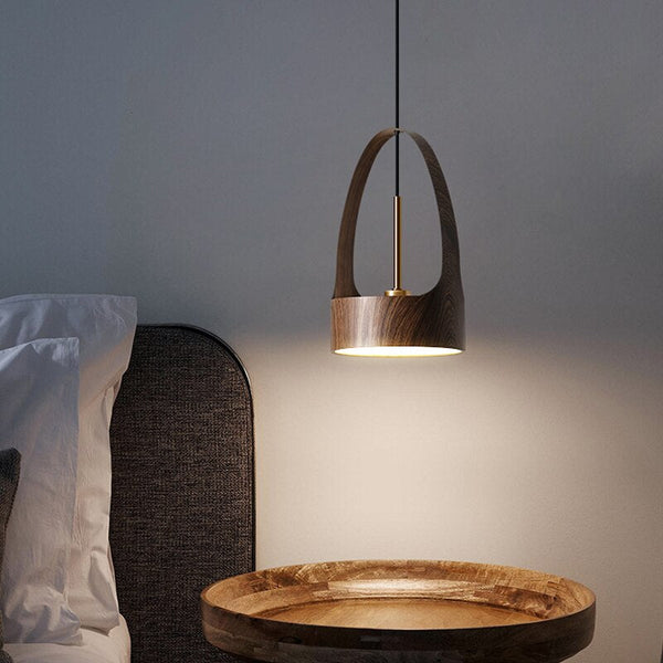 Wooden Style Pendant Bedside Light – Hanging Lamp-Pendant Lights