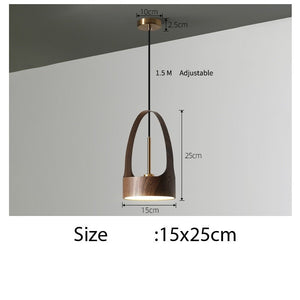 Wooden Style Pendant Bedside Light – Hanging Lamp-Pendant Lights