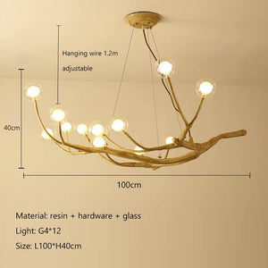 Wooden Twigs Chandelier - Elegant Lighting for any Space-Ceiling Chandelier