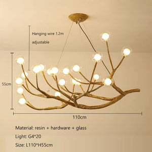 Wooden Twigs Chandelier - Elegant Lighting for any Space-Ceiling Chandelier