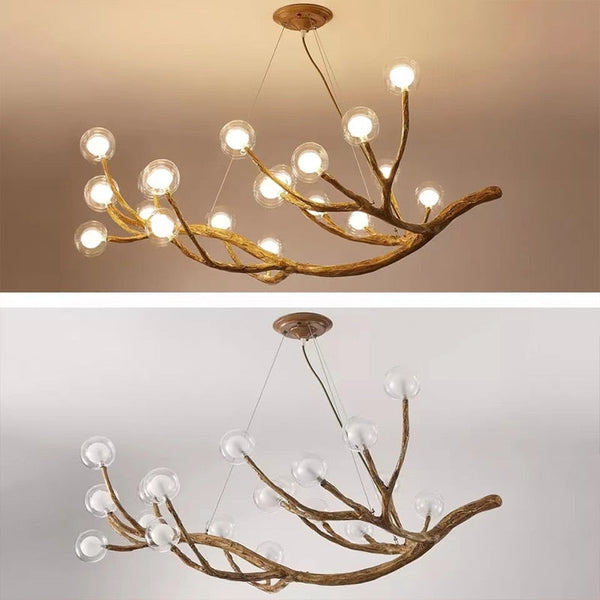Wooden Twigs Chandelier - Elegant Lighting for any Space-Ceiling Chandelier
