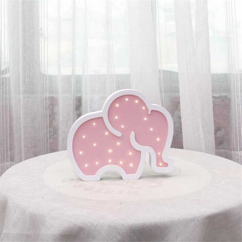 Woodiness Baby Elephant LED Bedside Lamp - Kids Bedside Lamp-Kids Room Nursery Lighting