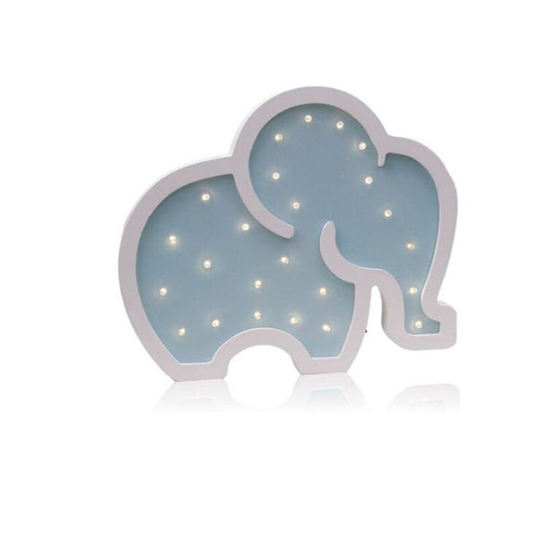 Woodiness Baby Elephant LED Bedside Lamp - Kids Bedside Lamp-Kids Room Nursery Lighting