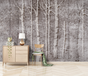 Woods Design - Forest Tree Trunks Wallpaper Mural-Trees Wallpaper