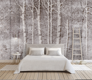 Woods Design - Forest Tree Trunks Wallpaper Mural-Trees Wallpaper