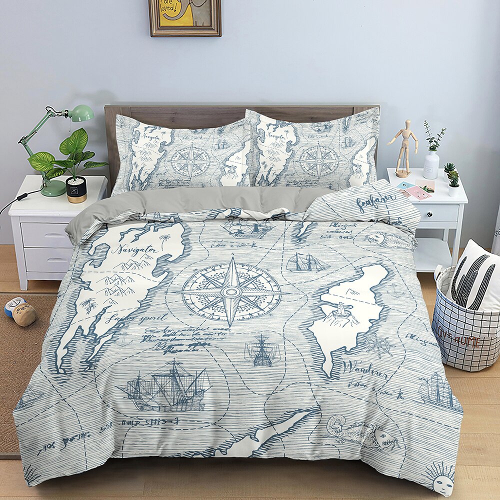 World Map Bedding Set: Explore the Globe in Style-Bedding Set Kids