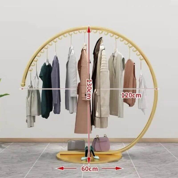 Wrought Iron Circular Floor Standing Coat Rack-Drying Racks & Hangers